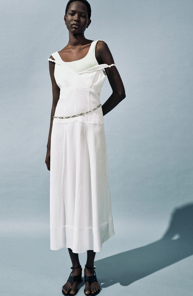 MANGO V-Neck A-Line Dress, Alternate, color,