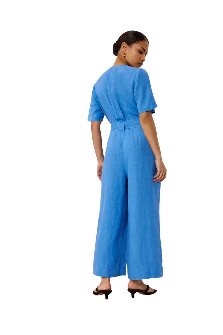 Fiona Linen Jumpsuit, Alternate, color, Blue