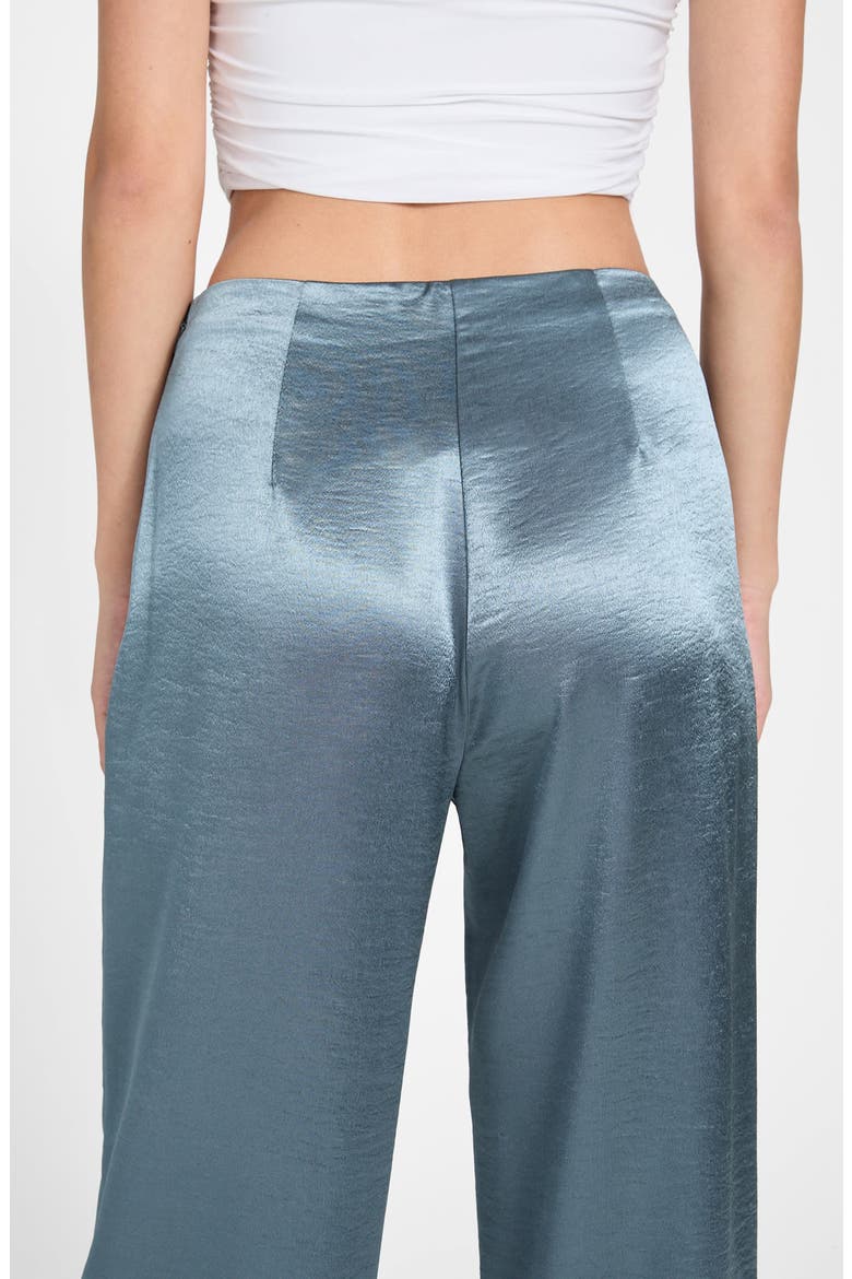 Julie High Waist Satin Pants, Alternate, color, BLUE