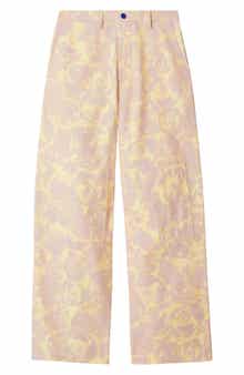 Burberry Rose Print Utility Pants