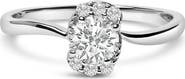 Haus of Brilliance Sterling Silver Lab Grown 1/2 Cttw Diamond Floral Cluster Engagement Ring