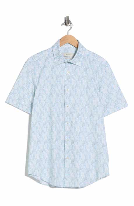 Bugatchi Short Sleeve Stretch Cotton Button-Up Shirt
