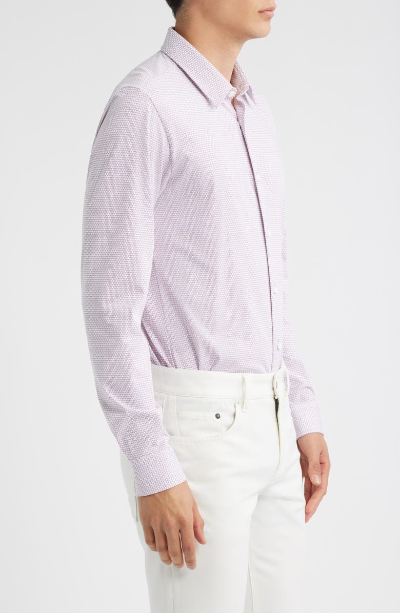 BOSS Roan Kent Slim Fit Button-Up Shirt, Alternate, color, Dark Red