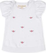 Hope & Henry Kids' Organic Ruffle Sleeve Pointelle Sweater