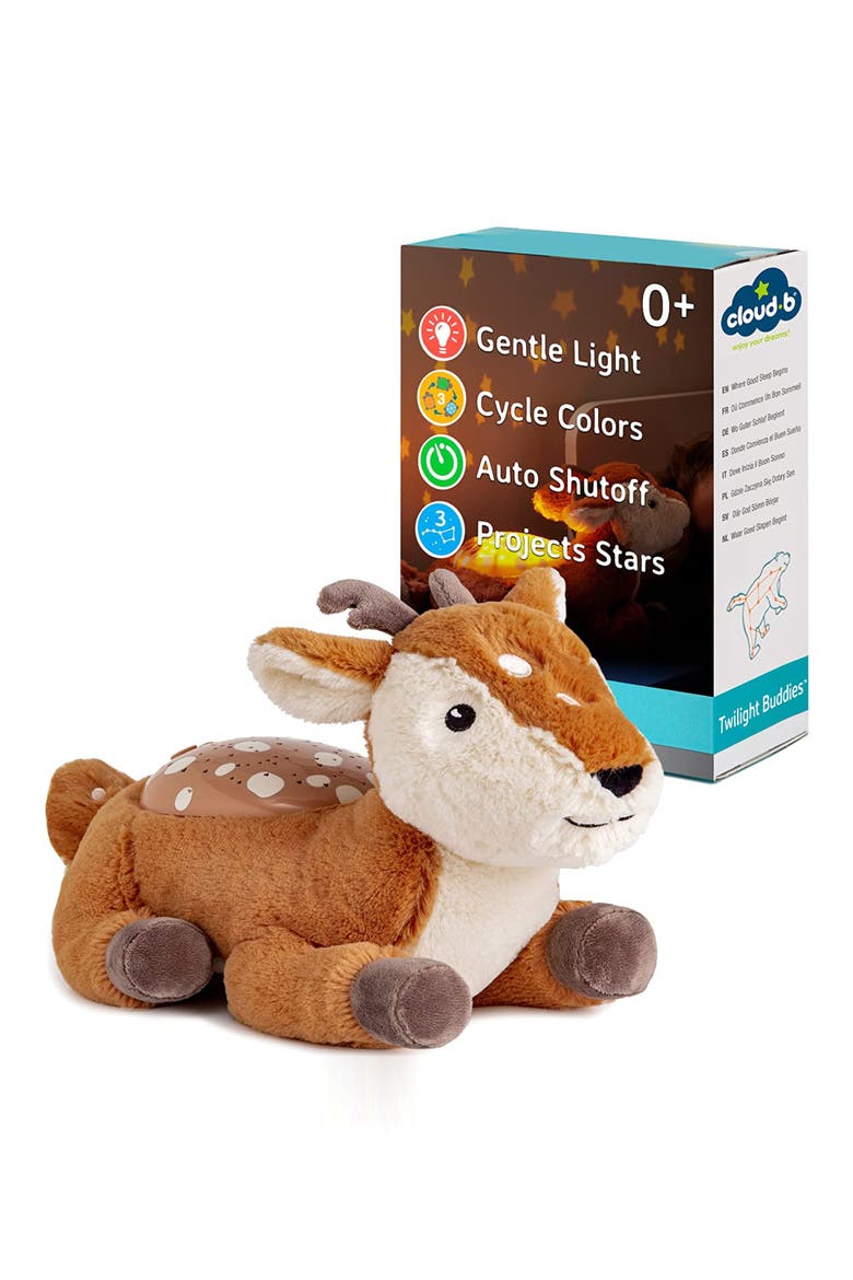 Twilight Buddies - Calming Plush Toy & Nightlight Star Projector, Main, color, BROWN