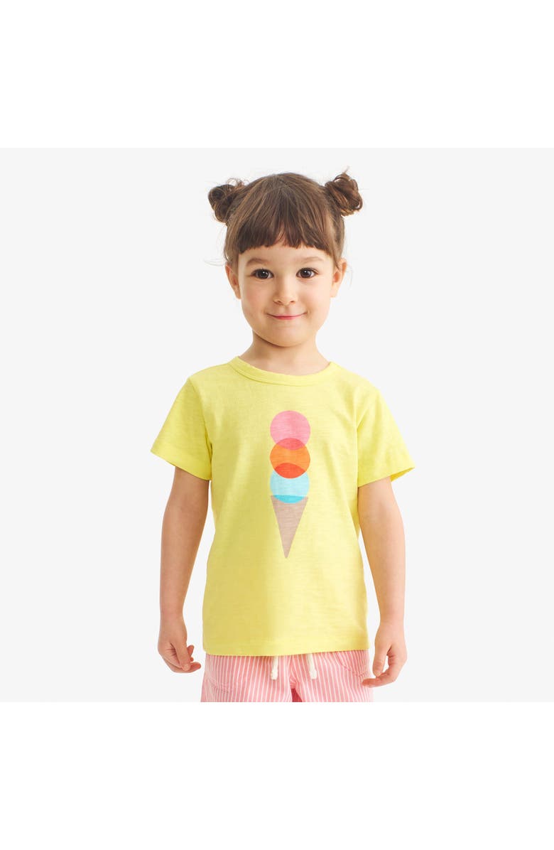 Primary Kids Ice Cream Cone Tee, Alternate, color, Banana Scoops