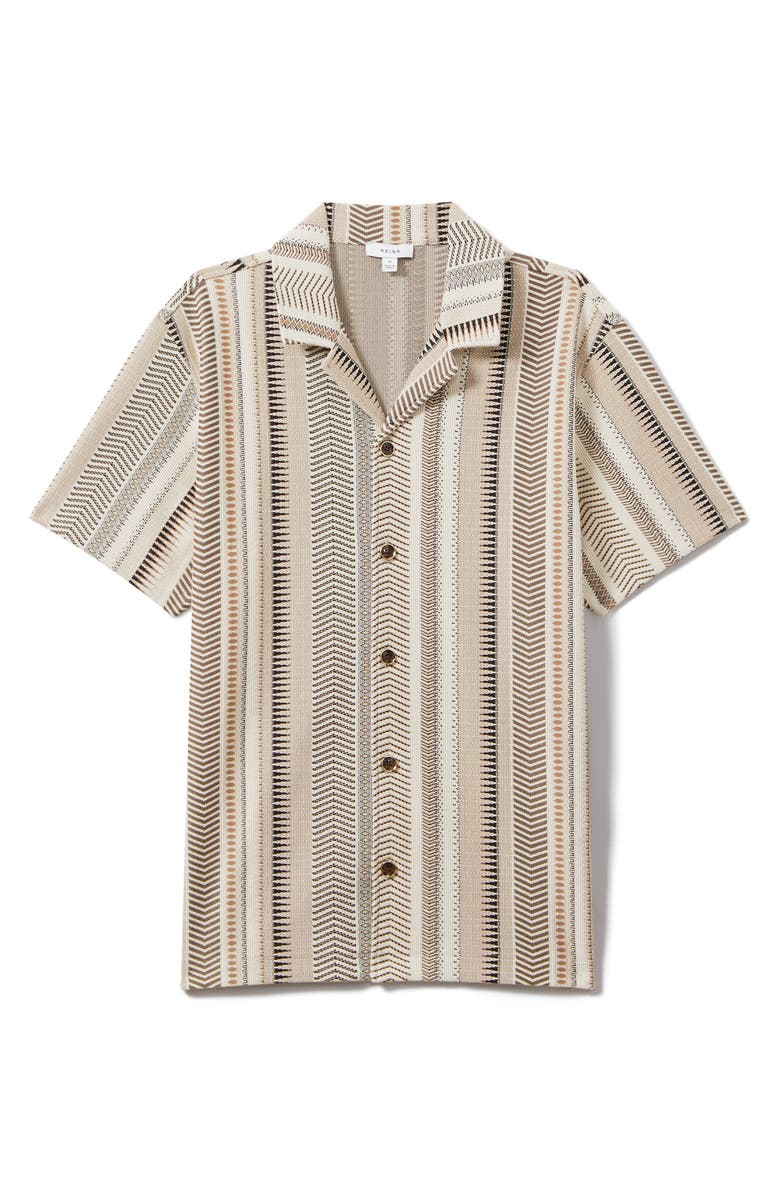 Reiss Archer Jacquard Camp Shirt, Alternate, color, 