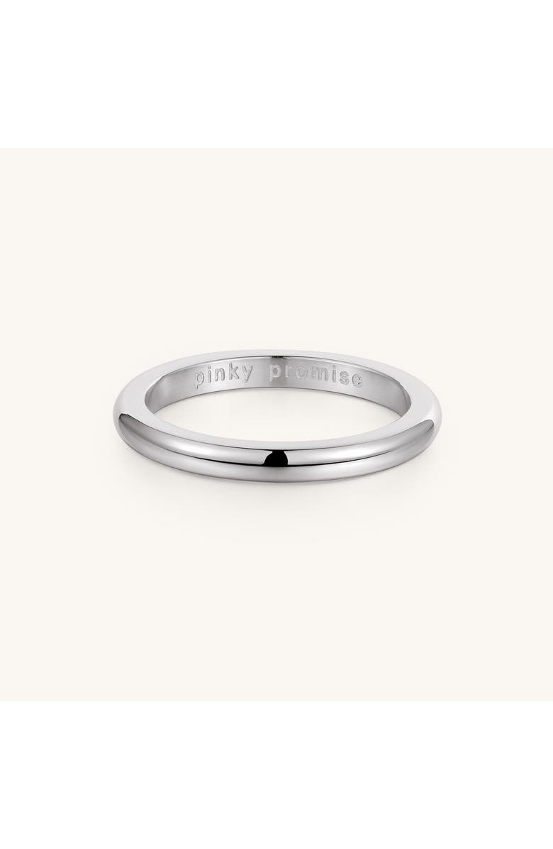 Mantra Pinky Promise Ring, Main, color, Silver