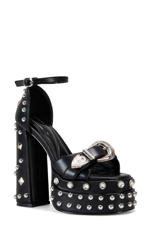 Azalea Wang Haiku Ankle Strap Platform Sandal In Black
