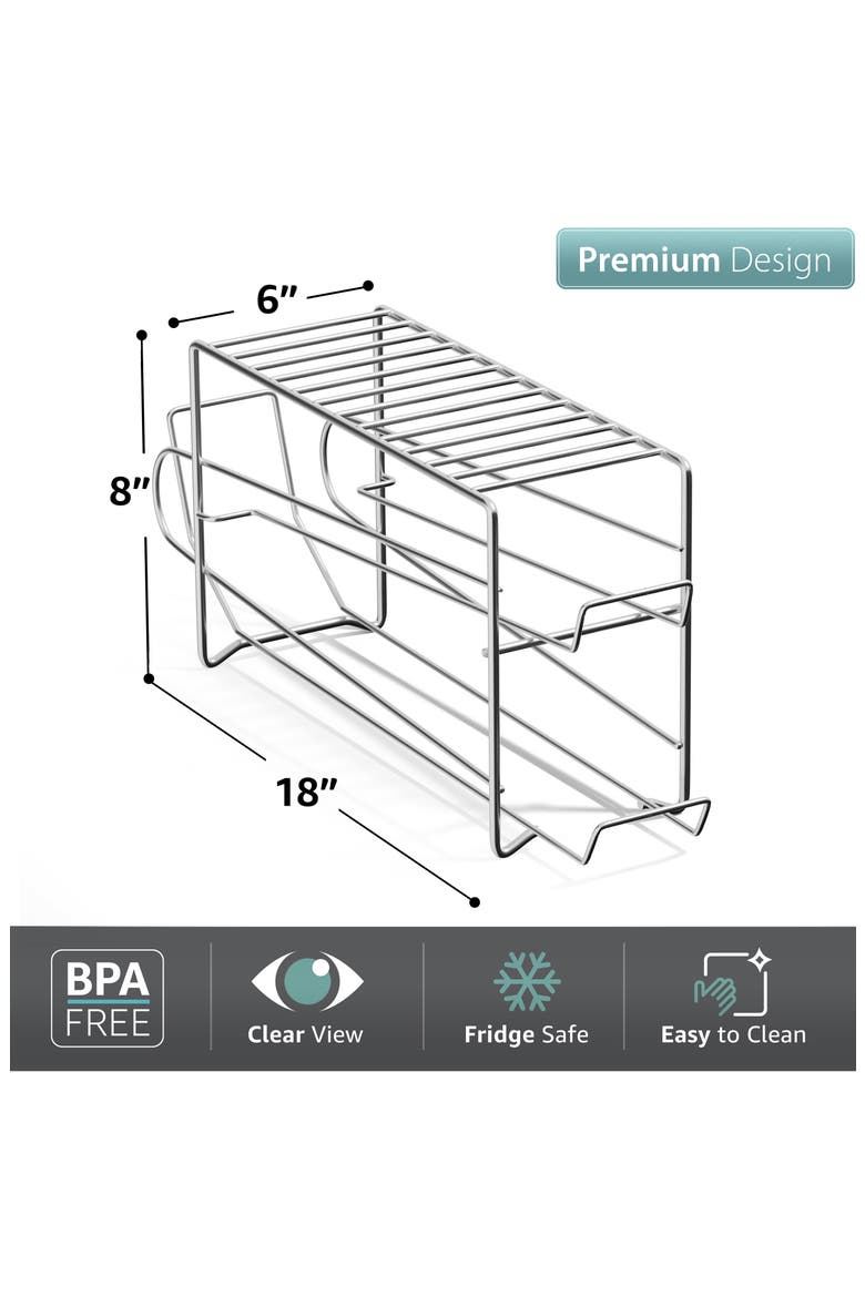 Set of 2 Can Dispenser Racks, Alternate, color, SILVER