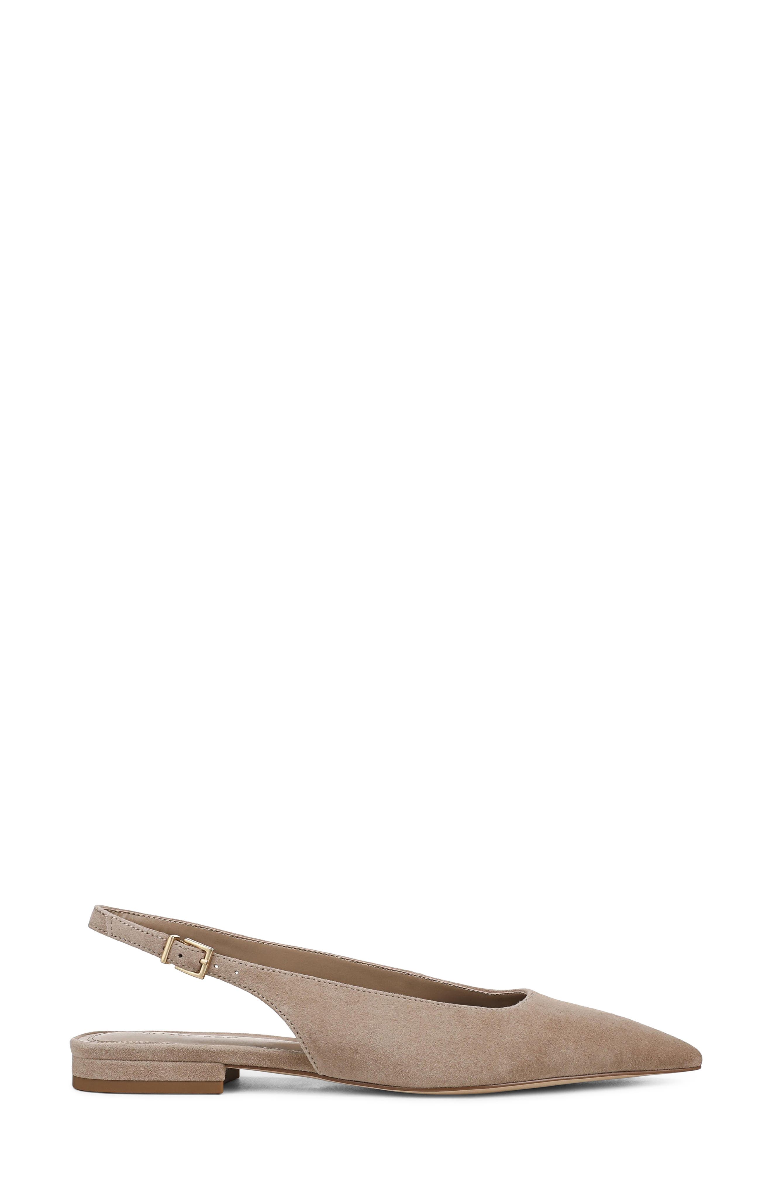 Selina Leather Slingback Flat, Alternate, color, TAUPE TRUFF