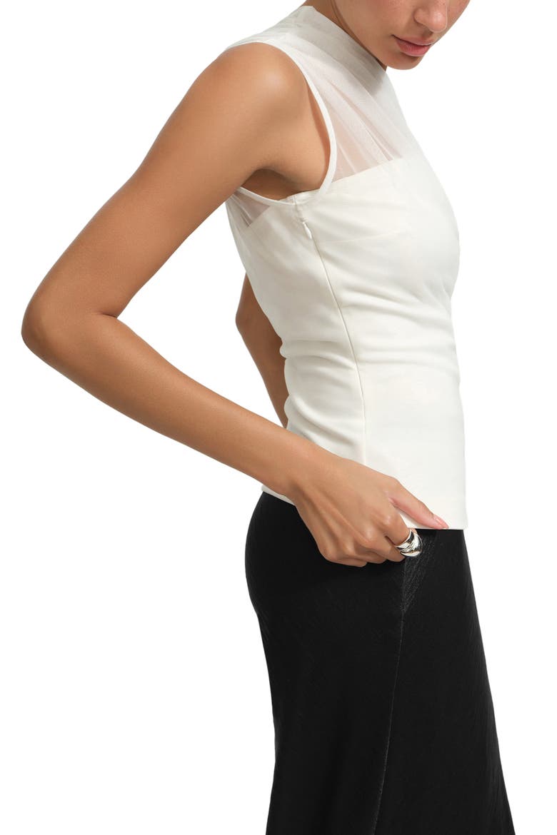 Azur Asymmetric Sleeveless Top, Alternate, color, OFF-WHITE