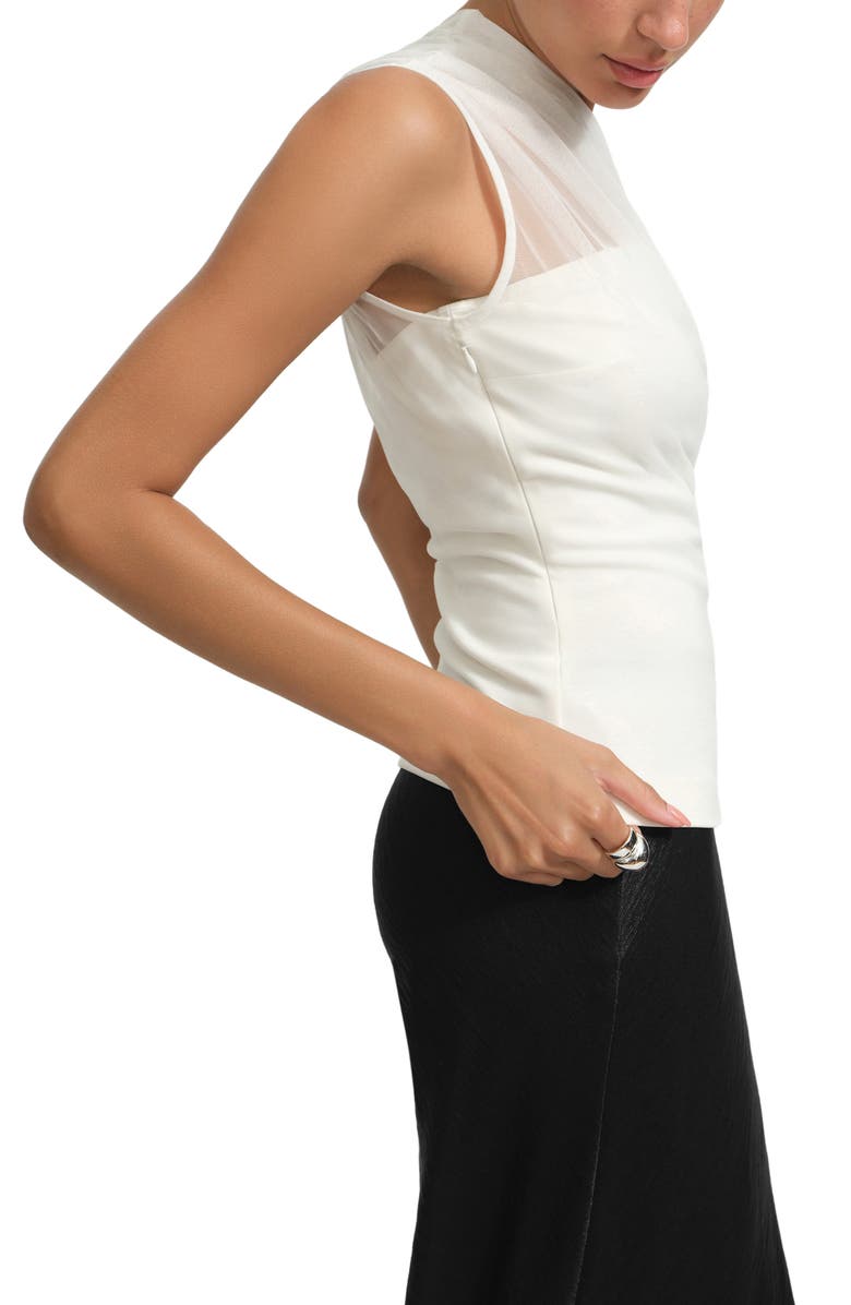 Marcella Azur Asymmetric Sleeveless Top, Alternate, color,