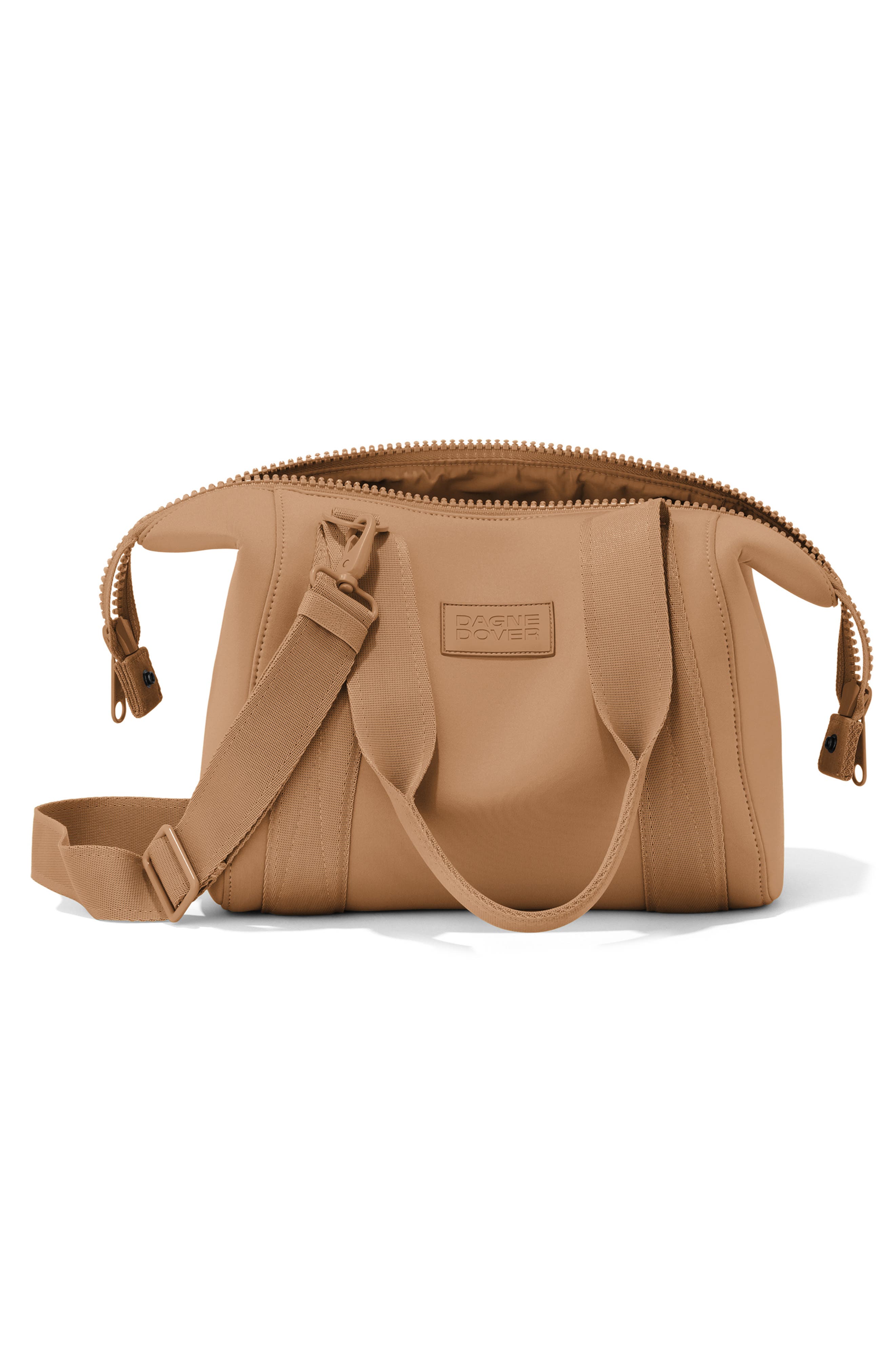 Landon Small Neoprene Carryall Duffle Bag, Alternate, color, CAMEL