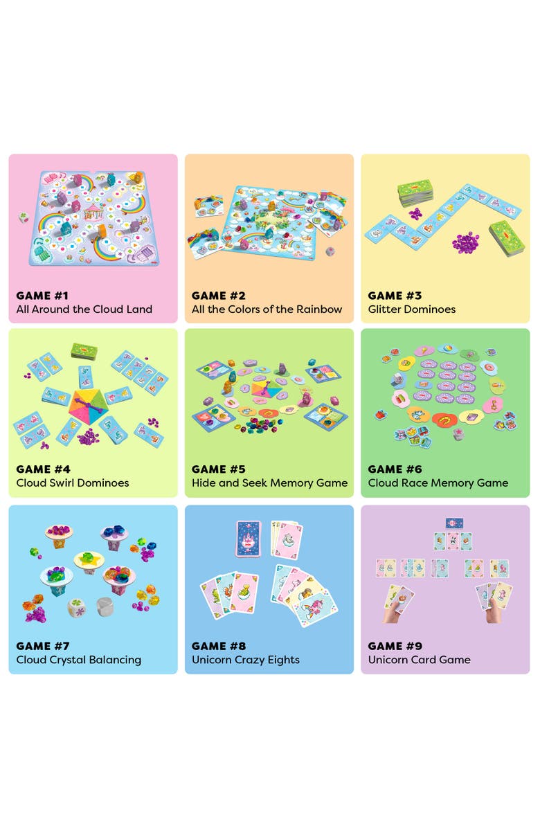 HABA Unicorn Glitterluck 9 Game Collection, Alternate, color, Multi