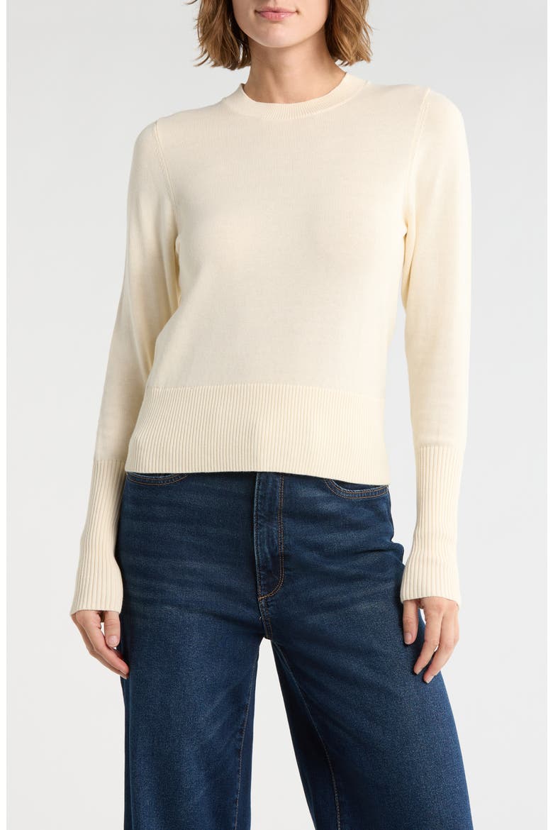 Lunne Cotton & Cashmere Sweater, Main, color, IVORY