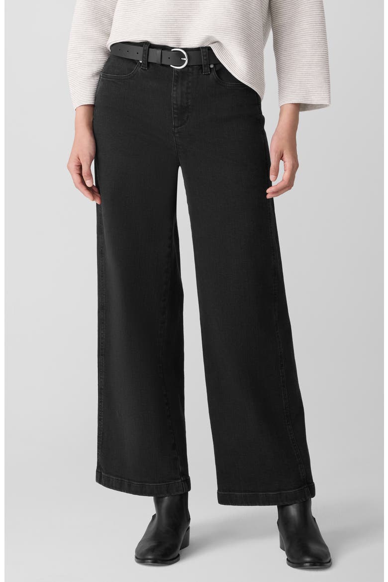 Wide Leg Jeans, Main, color, BLACK