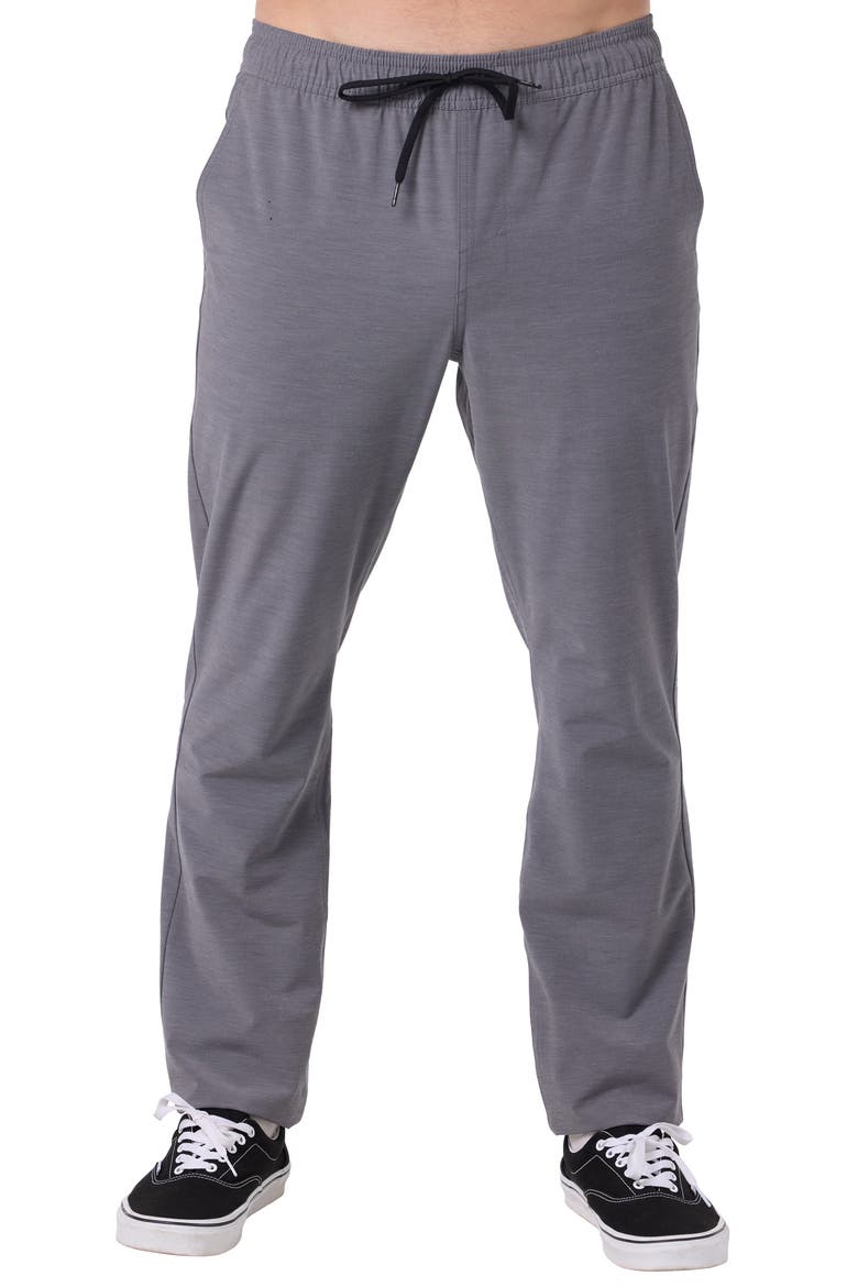 Venture Water Resistant Hybrid Elastic Waist Pants, Main, color, HEATHER GREY