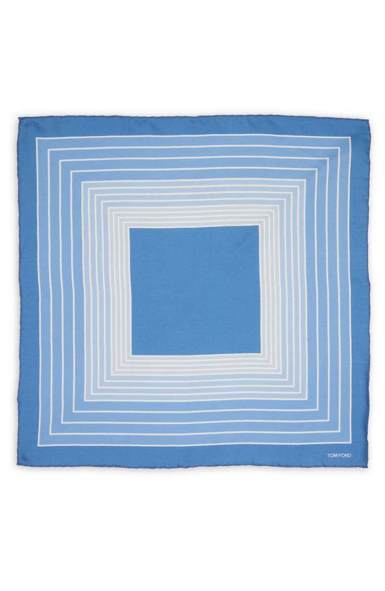 TOM FORD Silk Pocket Square, Alternate, color, Avian Blue