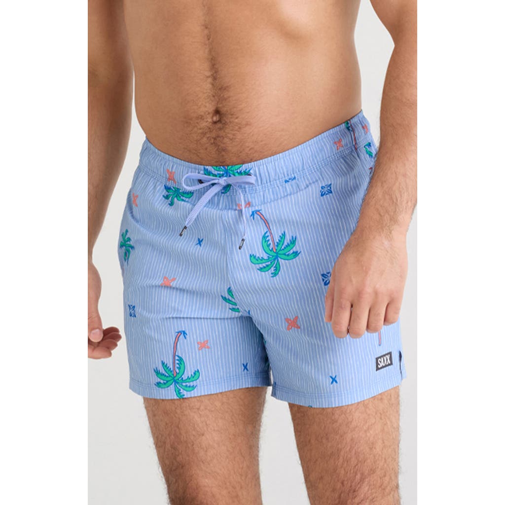 Saxx Oh Buoy 2-in-1 Volley 5-inch Swim Trunks In Blue