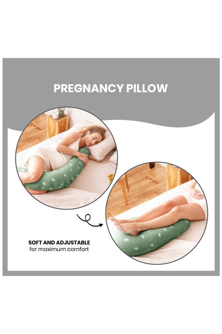 B.Love 2-in-1 Maternity Body & Nursing Pillow, Alternate, color, GREEN