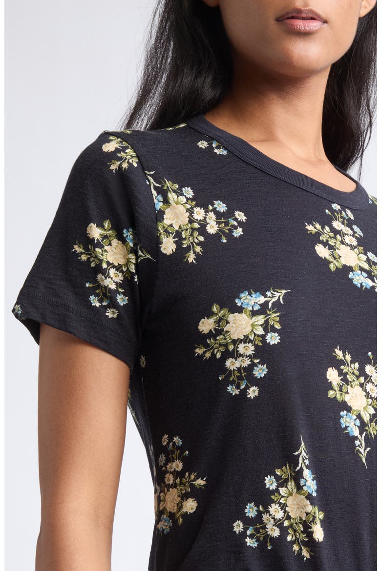 Carla Floral Print T-Shirt, Alternate, color, BLACK MULTI