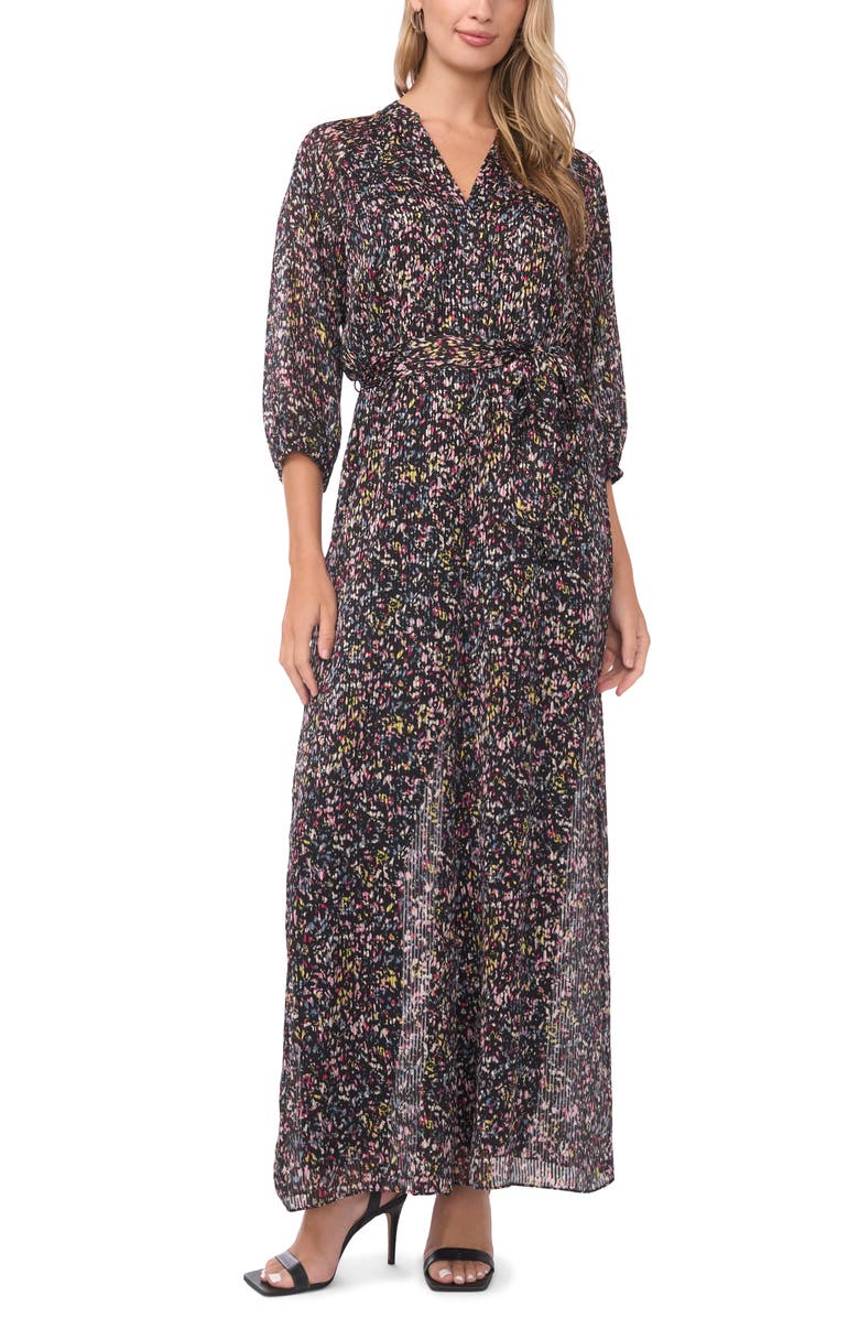 Vince Camuto Pleated Wide Leg Jumpsuit, Main, color, Aegean Sea