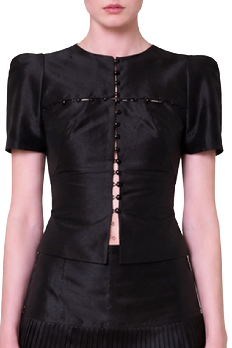 The Party Edit Front Closure Top, Alternate, color, BLACK