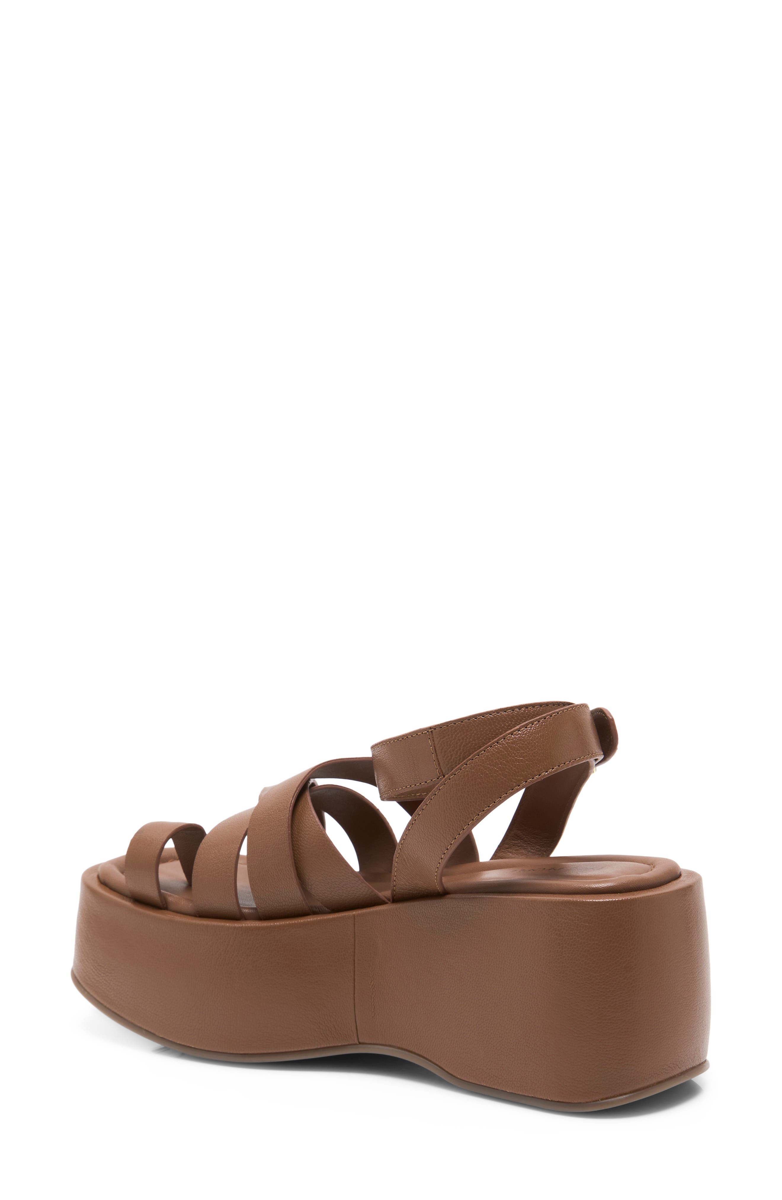 Hazel Platform Sandal, Alternate, color, LATTE LEATHER