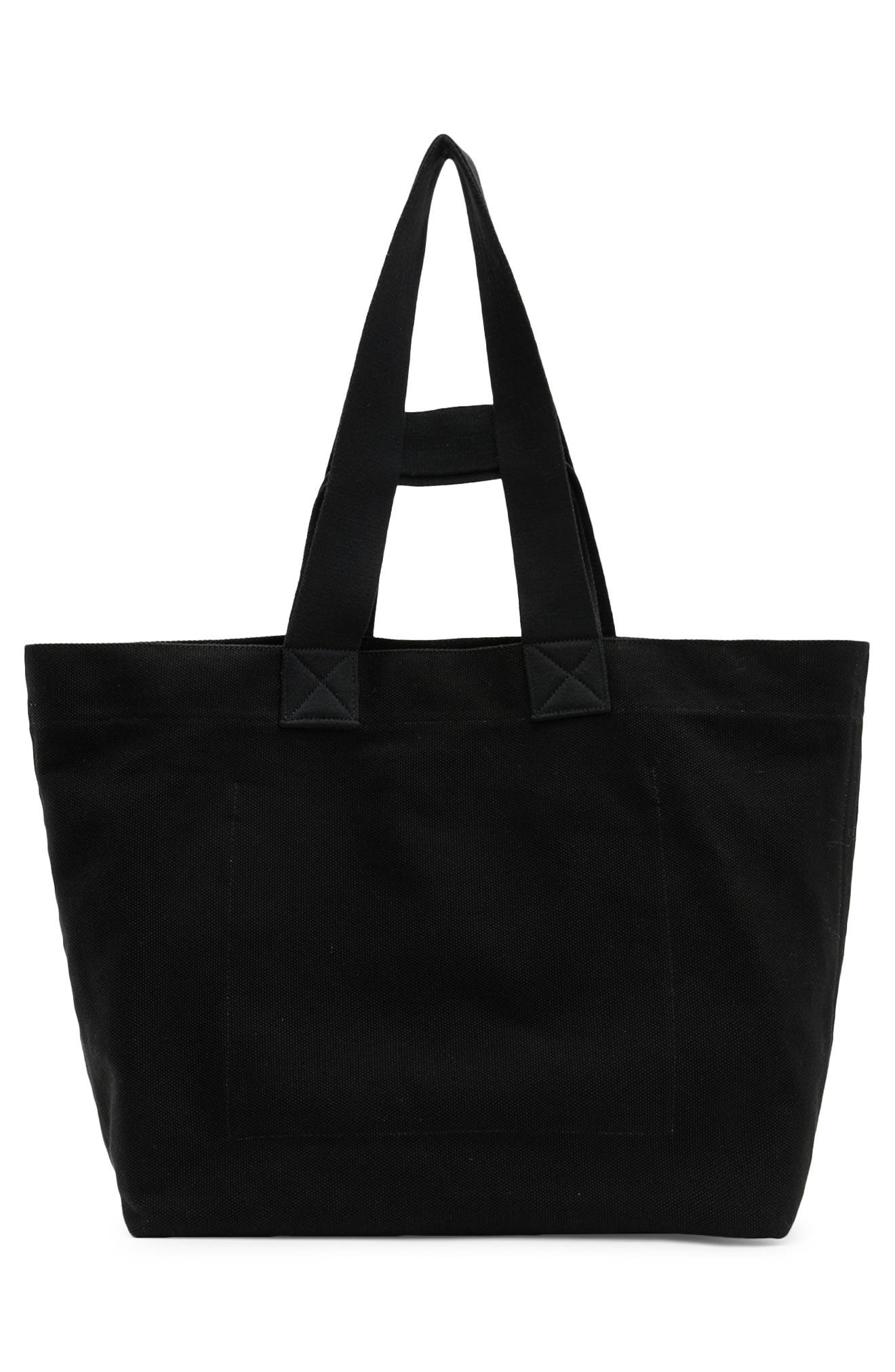 AllSaints Ali Logo Cotton Canvas East/West Tote, Alternate, color, 