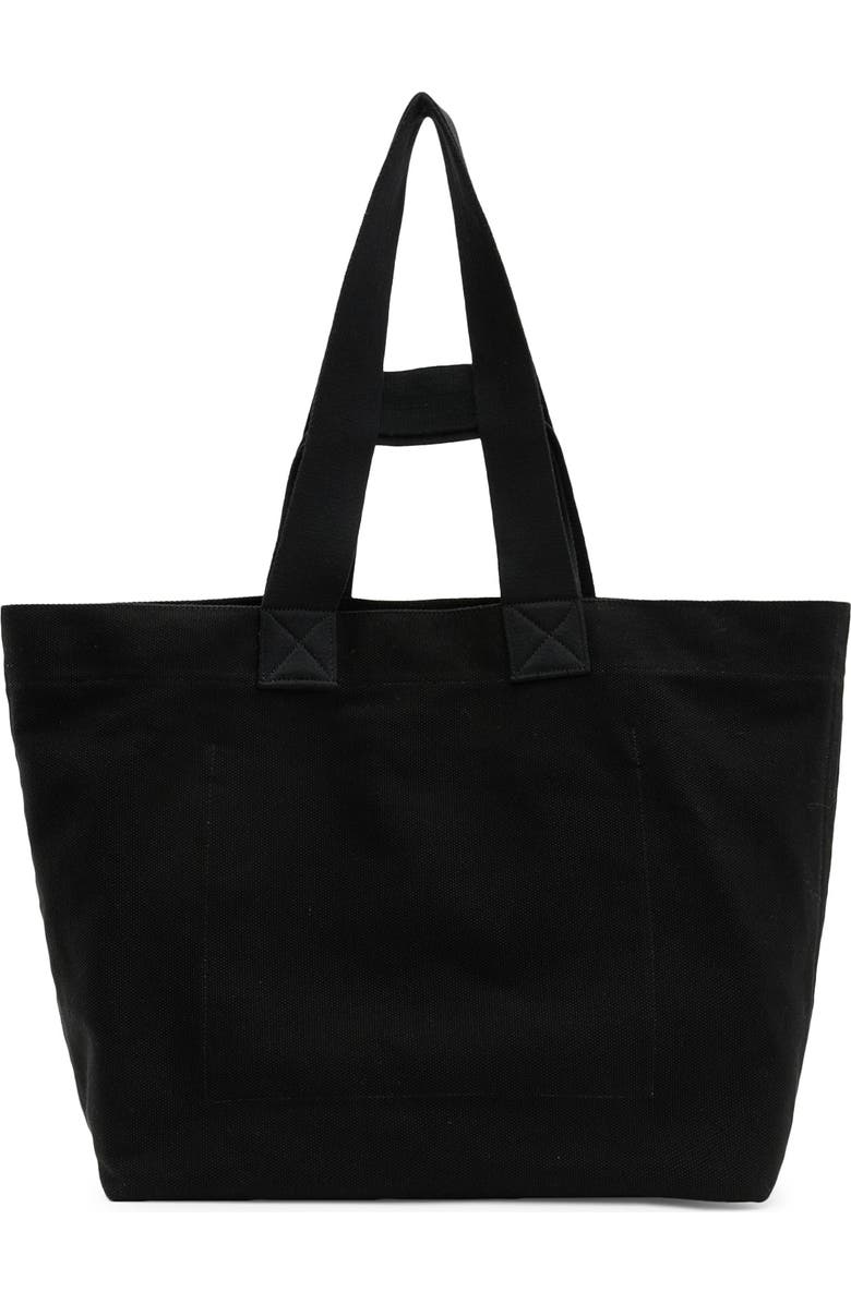 AllSaints Ali Logo Cotton Canvas East/West Tote, Alternate, color,