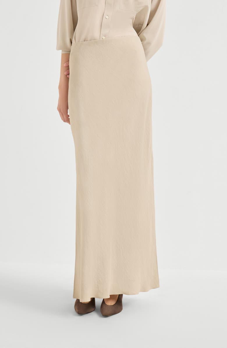 Brunello Cucinelli Bias-cut skirt, Alternate, color, Buff