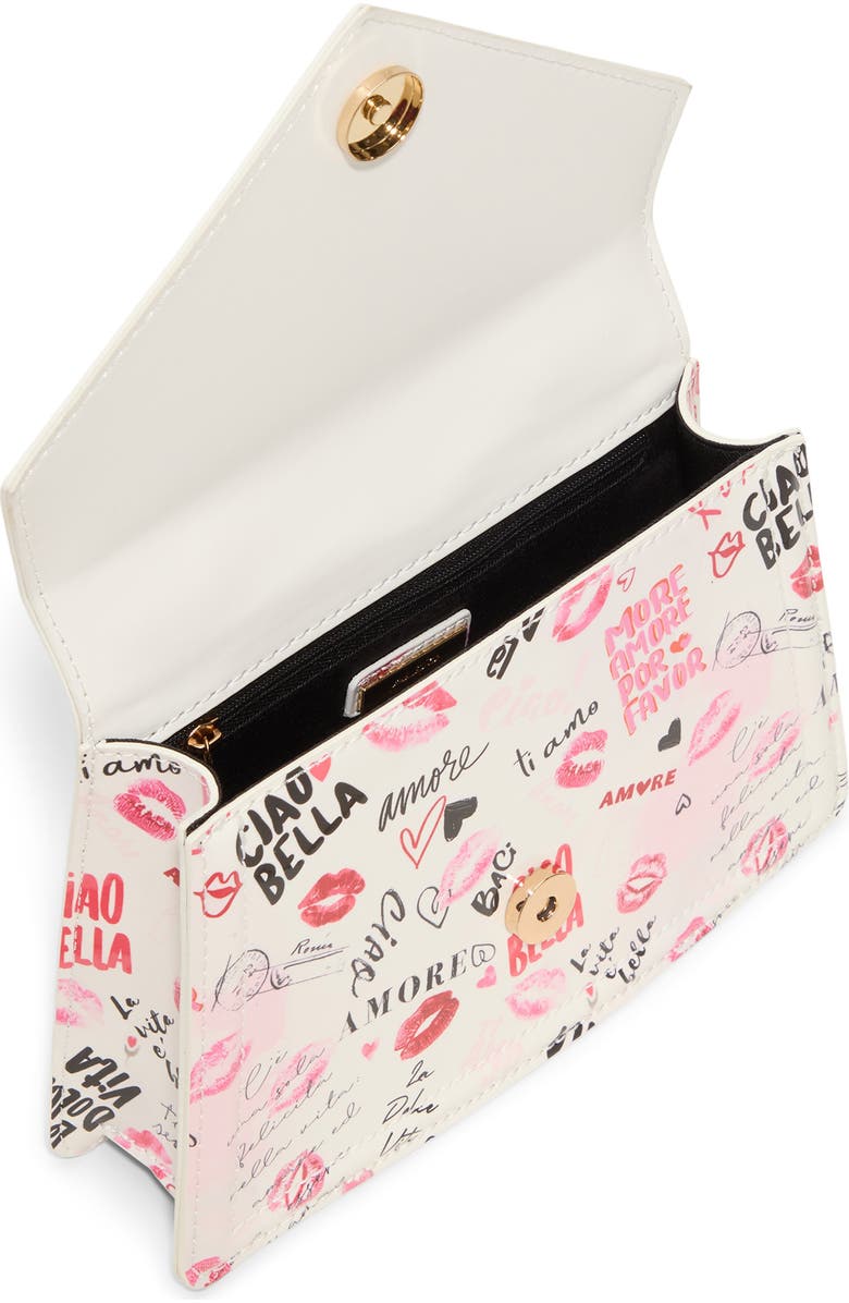 ALDO Bellavitaa Faux Leather Top Handle Bag, Alternate, color, White Combo