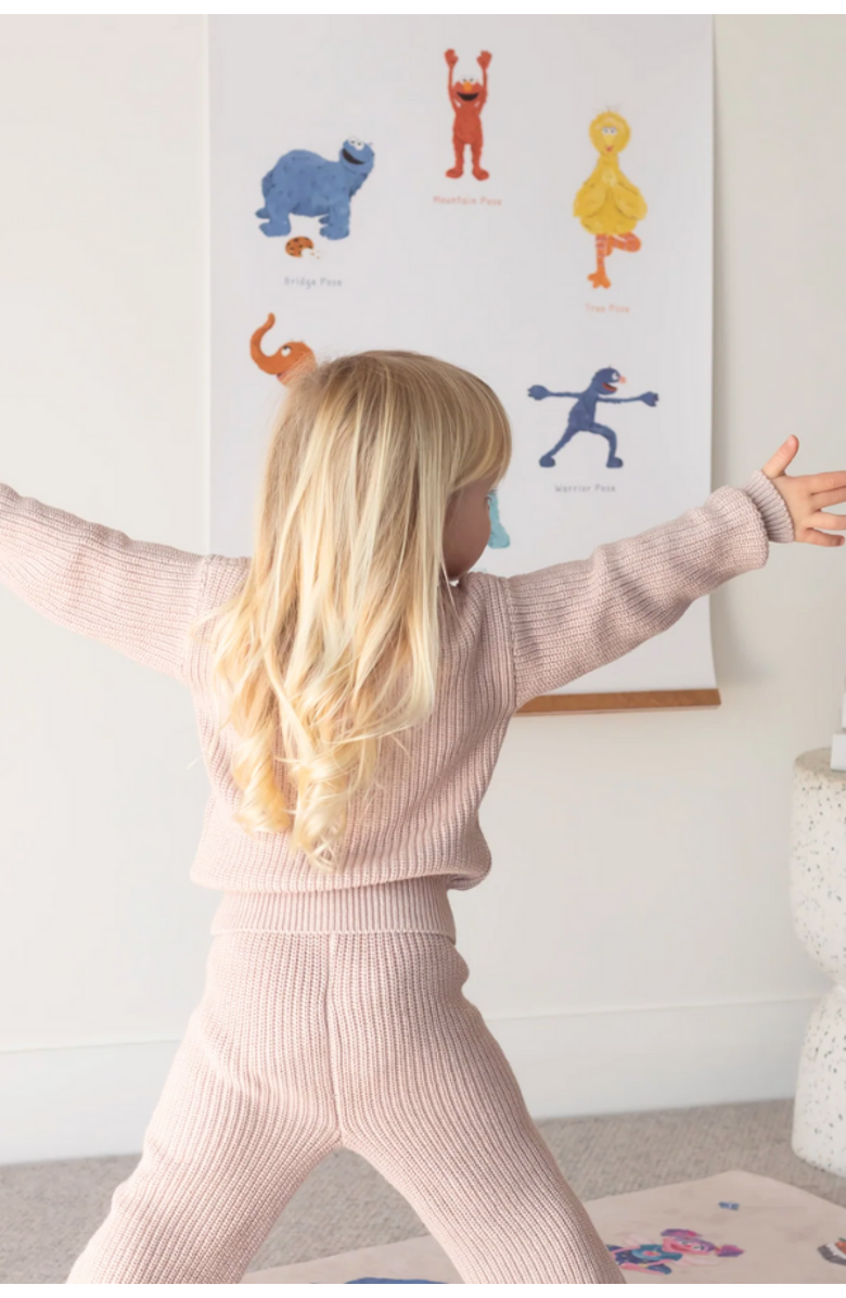 Mindful & Co Kids Double-Sided Sesame Street Yoga Poses Print, Alternate, color, Sesame Street Print