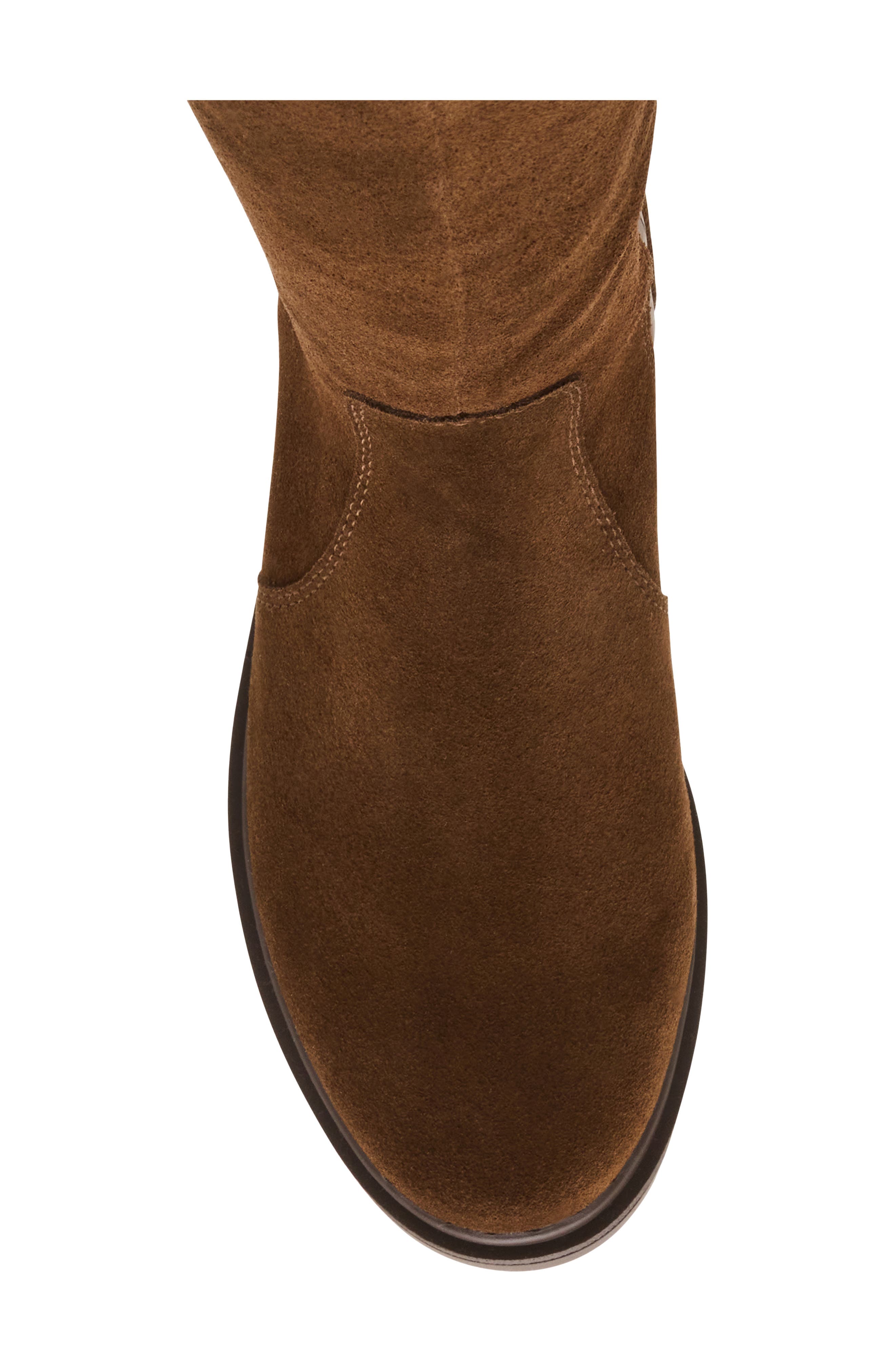 Courtney Waterproof Knee High Boot, Alternate, color, CHOCOLATE SUEDE/ STRETCH