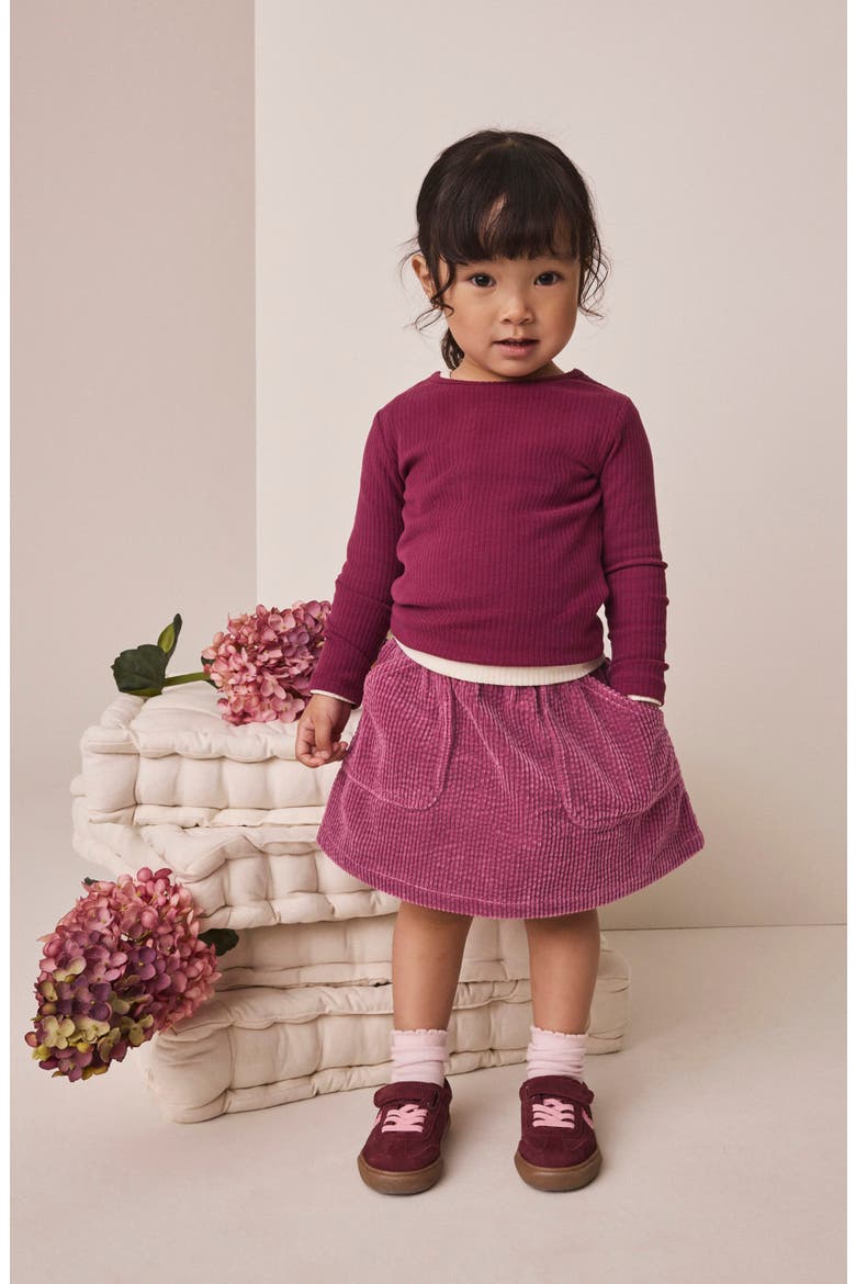 Kids' Jumbo Corduroy Skirt, Alternate, color, PINK