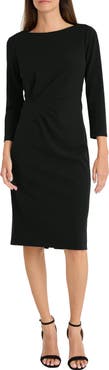 Maggy London Side Pleat Sheath Dress