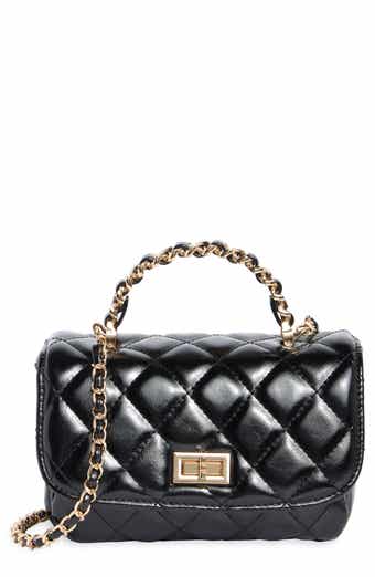 Quilted Faux Leather Crossbody Bag