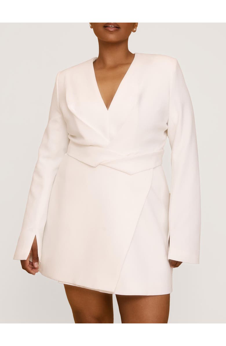 Six Stories Wrap Front Blazer Dress, Alternate, color,