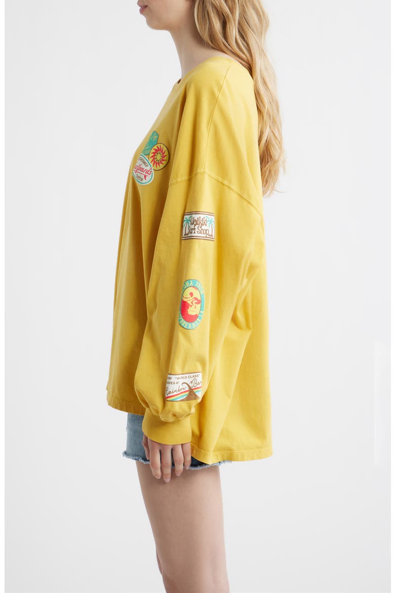Surf Patches Long Sleeve Graphic T-Shirt, Alternate, color, YELLOW HONEY