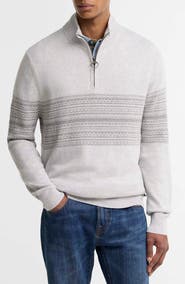 Barbour Millwood Fair Isle Half Zip Sweater