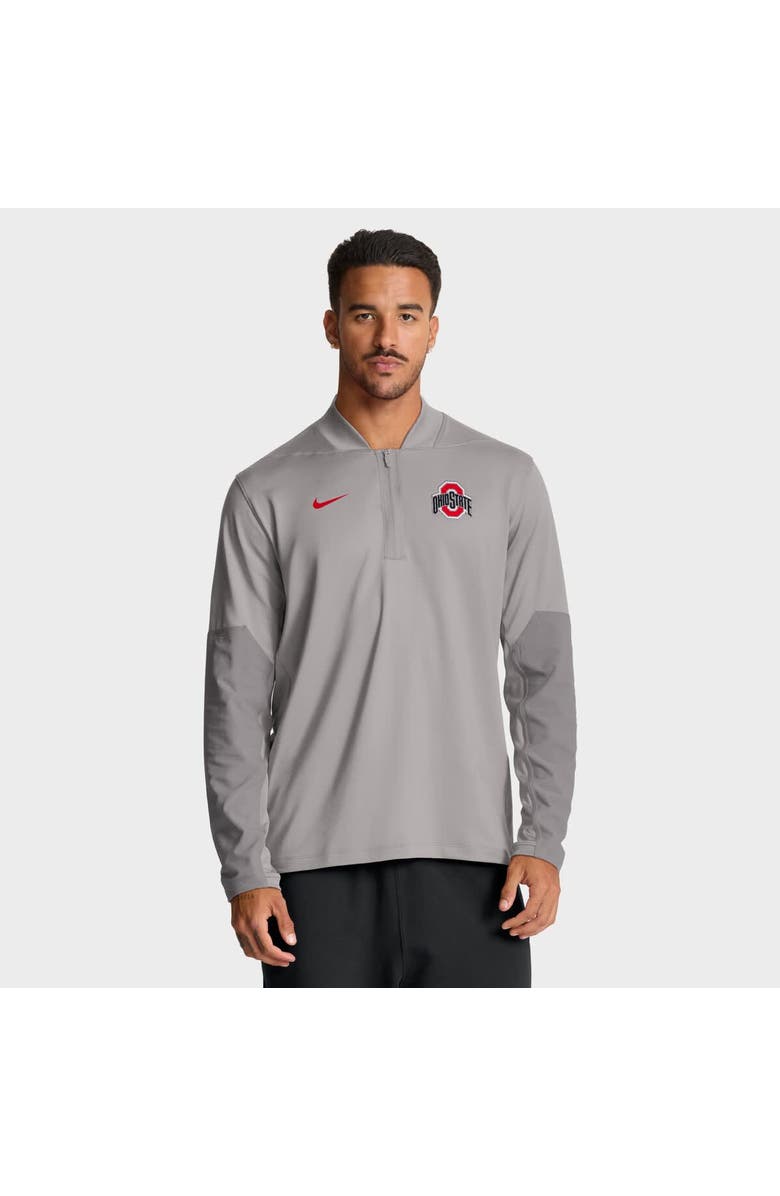 Nike Men's Nike Gray Ohio State Buckeyes One Goal Performance Half-Zip Pullover, Main, color, Gray