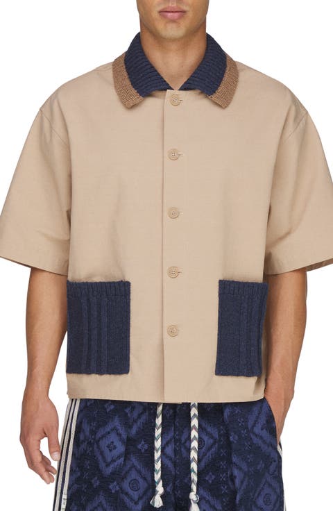 x CLOT Short Sleeve Cotton Button-Up Utility Shirt