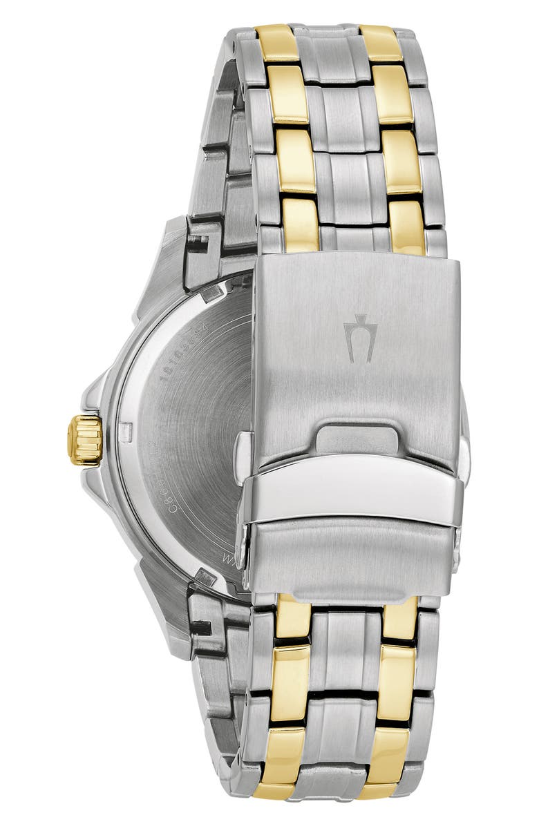 BULOVA Skeleton Dial Automatic Two-Tone Bracelet Watch, 40mm, Alternate, color, Two-Tone