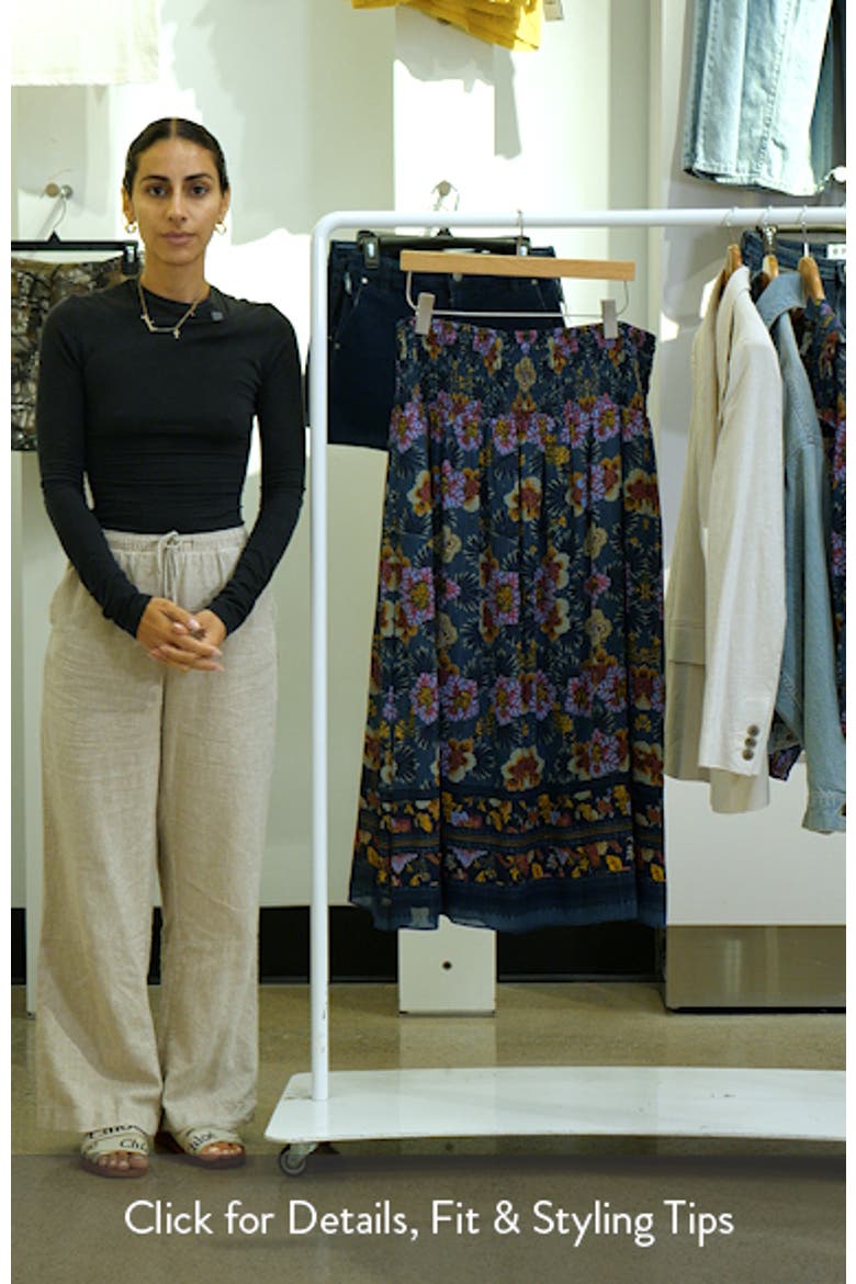 Smocked Waist Maxi Skirt video