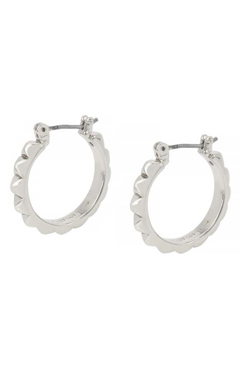 Small Studded Hoop Earrimgs