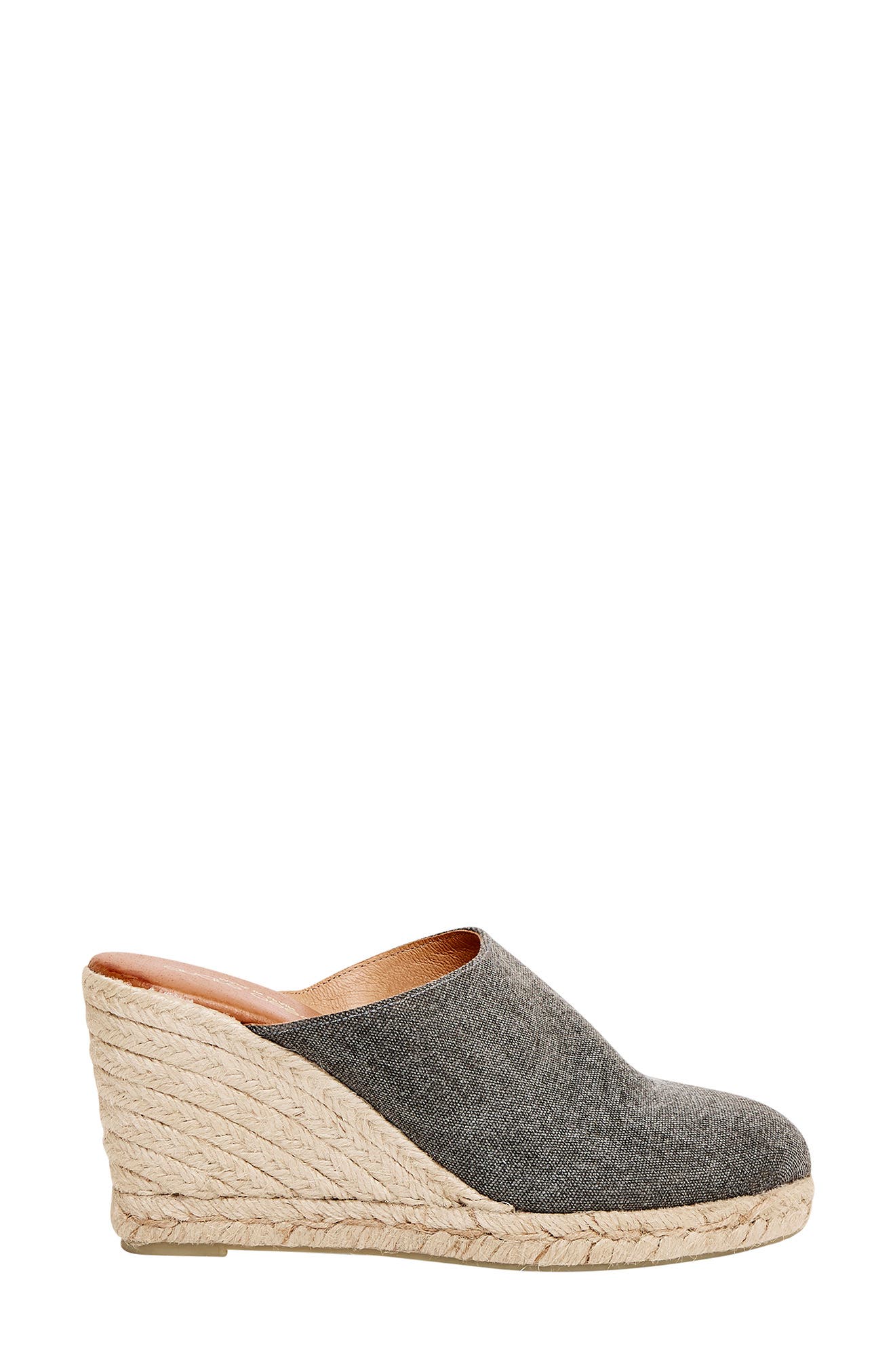 Rosette Mule, Alternate, color, NAVY FABRIC