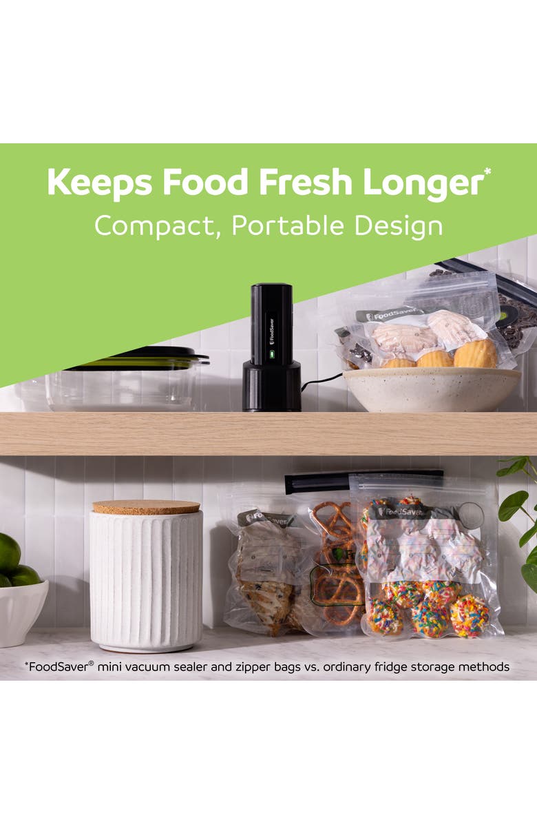 FOODSAVER Cordless Mini Vacuum Sealer with Starter Kit, Alternate, color, Black