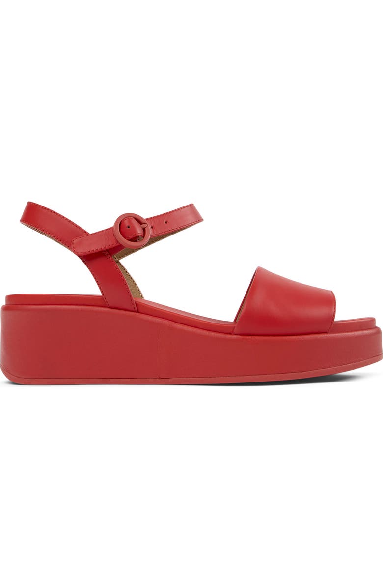 Camper Misia Platform Sandal, Alternate, color, Bright Red