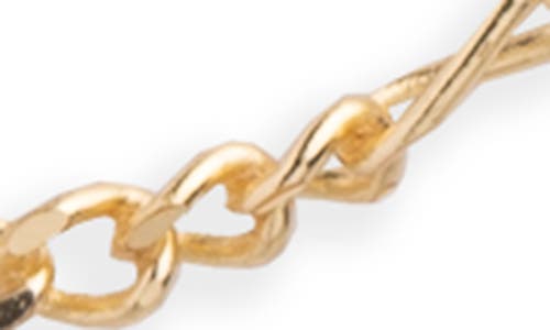 Argento Vivo Sterling Silver Bead Station Figaro Necklace In Gold